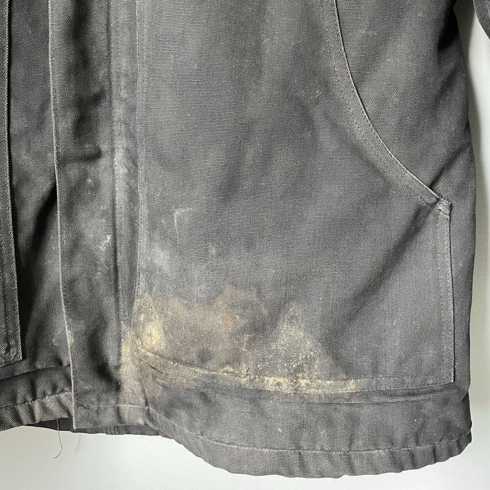 Carhartt Vintage 1990's Blanket Lined Chore Jacket Work Coat Black Men's Size XL - Picture 11 of 16